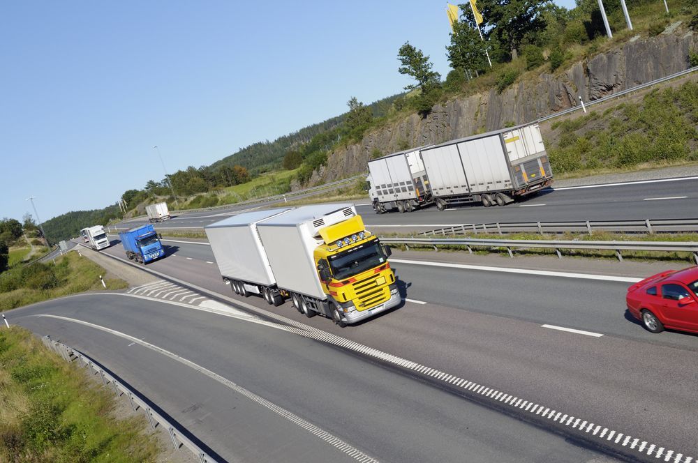 Transport Truck Travelling on the Highway — Joe Camilleri Transport in Sydney, ACT