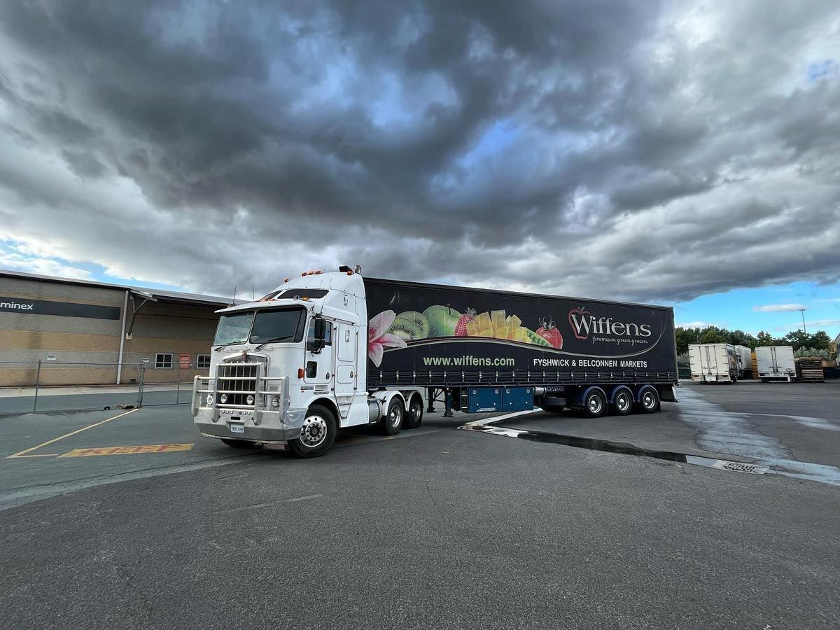 Large Transport Container Truck Parked on Road — Joe Camilleri Transport in Fyshwick, ACT