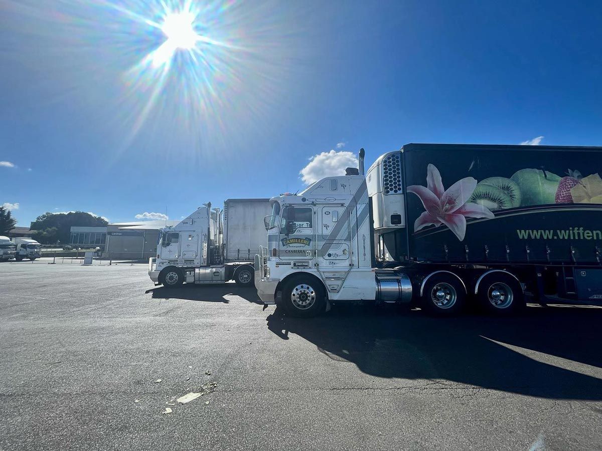 Two Trucks Ready for Delivery — Joe Camilleri Transport in Fyshwick, ACT