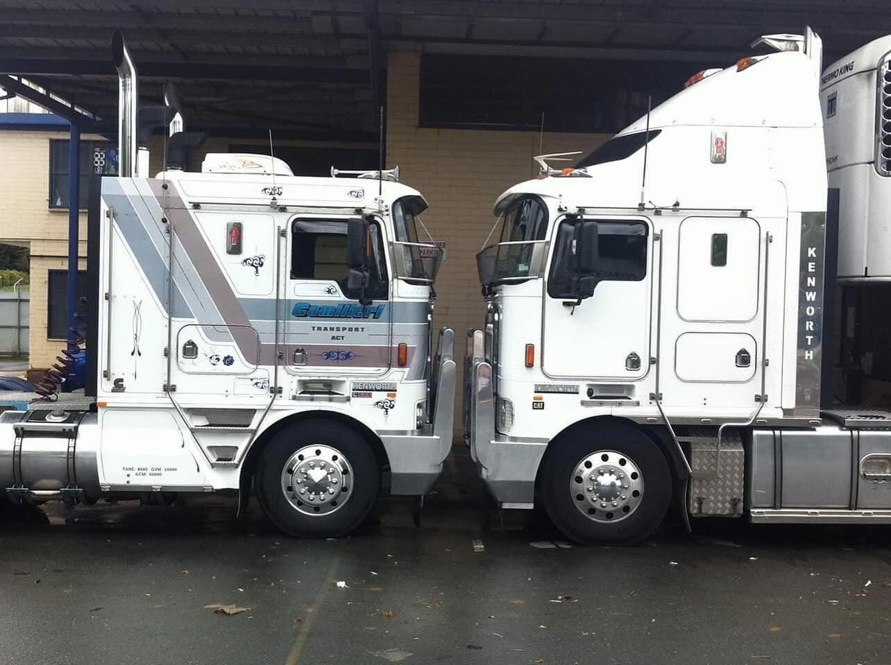 Transport Trucks Facing Each Other — Joe Camilleri Transport in Fyshwick, ACT