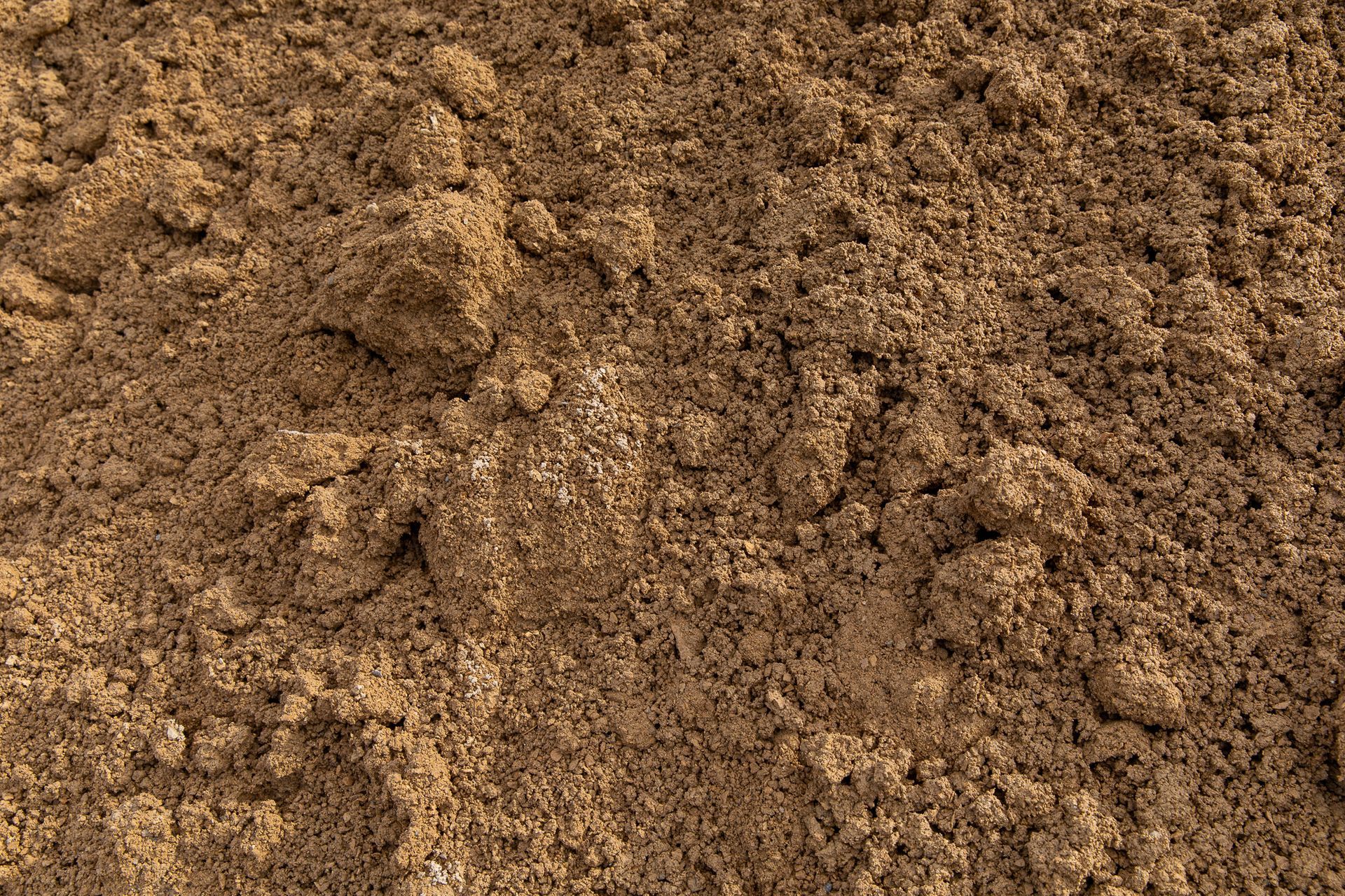 A close up of a pile of brown sand