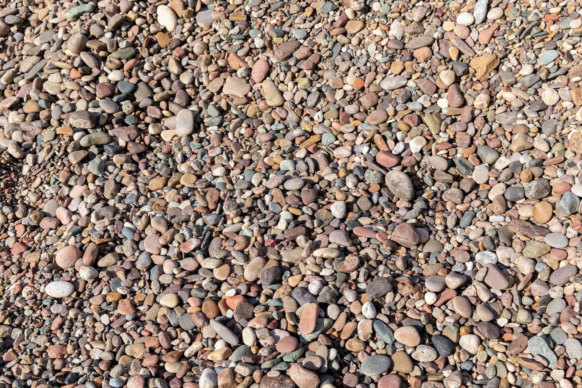 There are many different types of rocks in this pile.