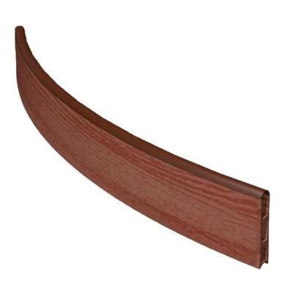 A curved piece of wood on a white background