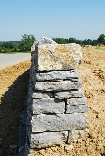 Stone Wall installed on the job