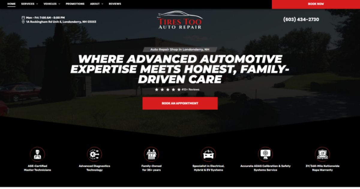 Tires Too Auto Repair logo