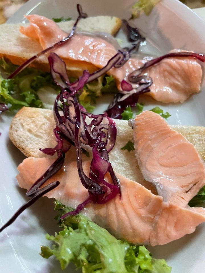 salmone del ristorante per matrimoni a Taormina