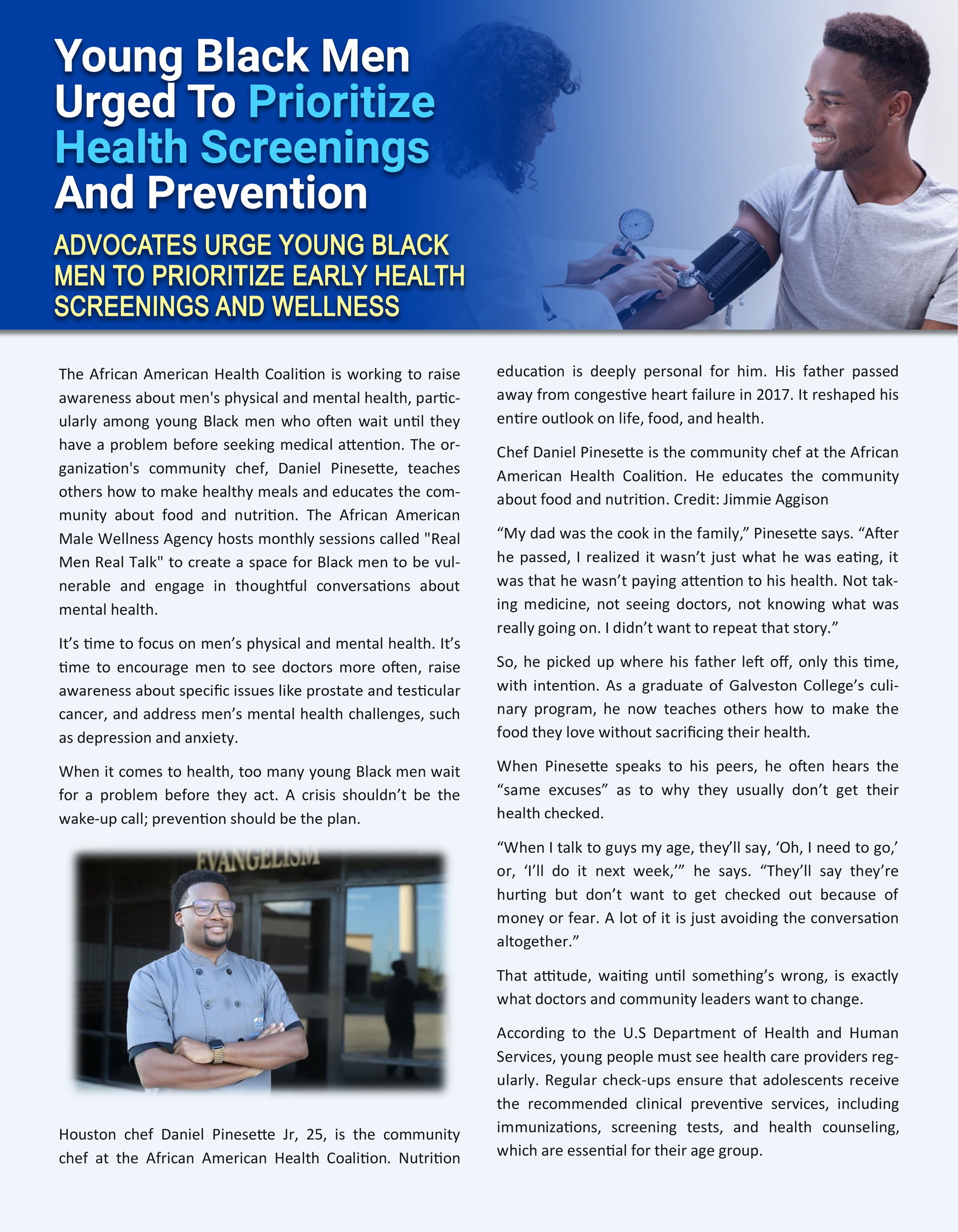 Text and photo about health equity. Hands joined; Obama quote.