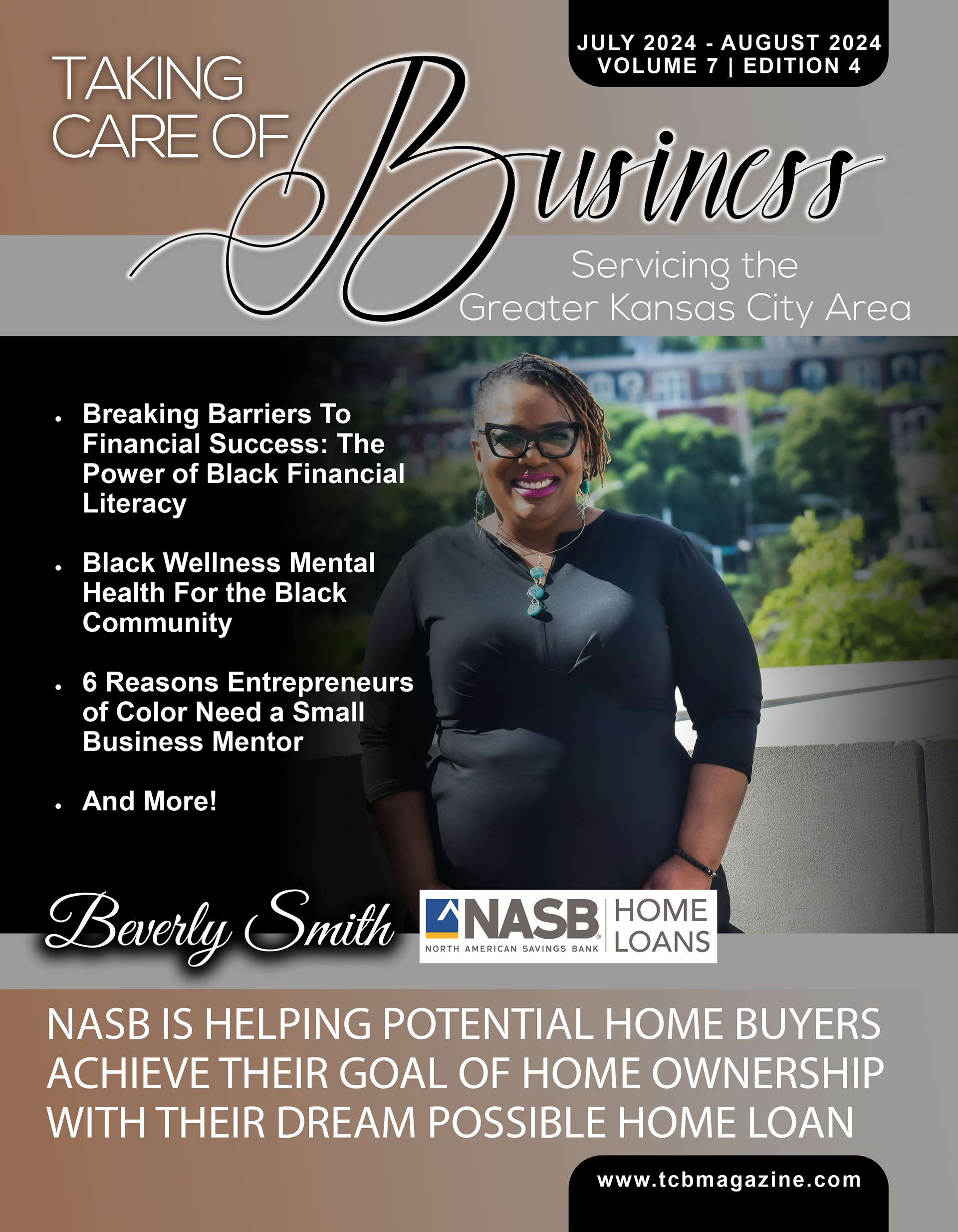 Magazine cover: Smiling woman, 