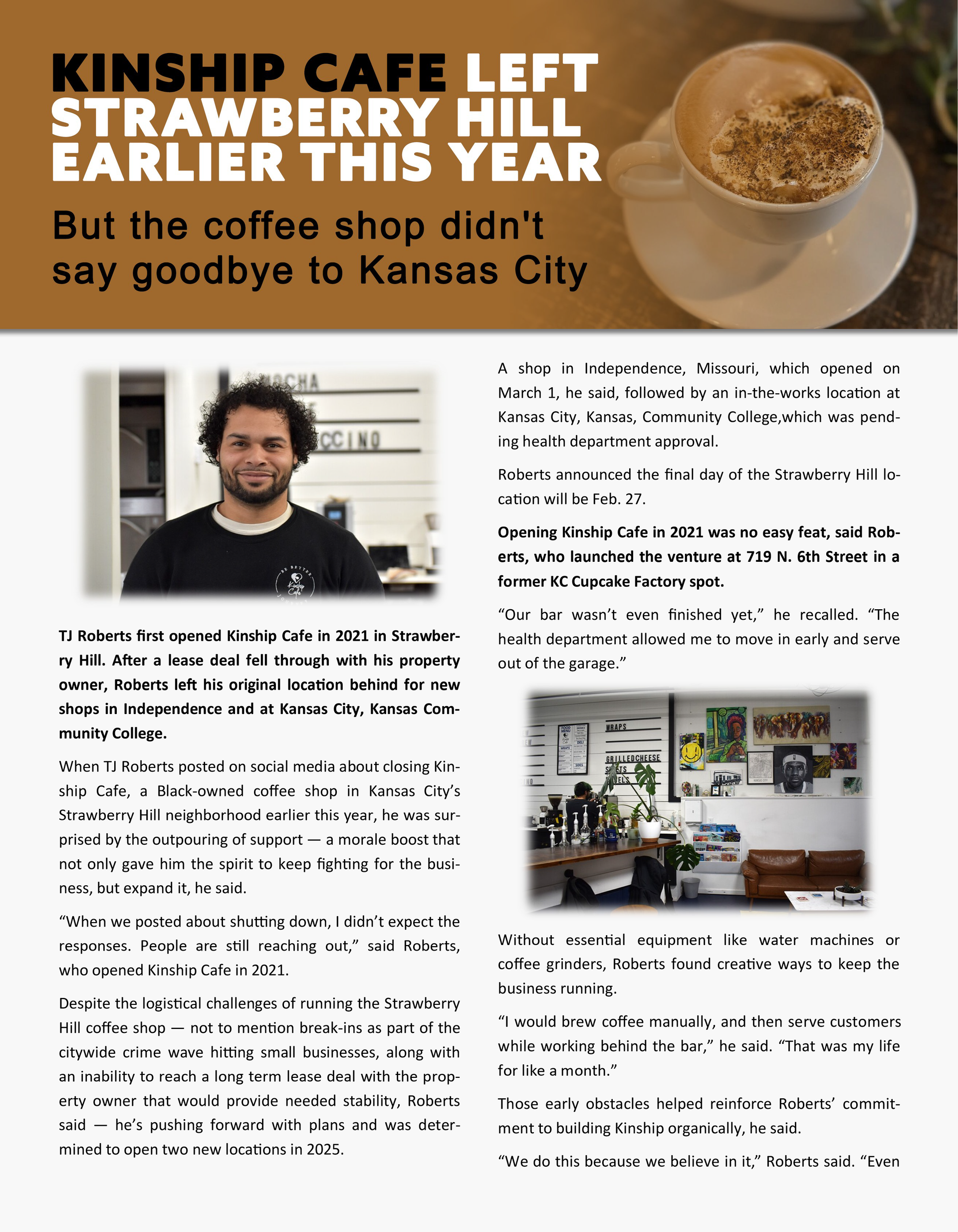 Headline: Kinship Cafe left Strawberry Hill earlier this year, but didn't say goodbye to Kansas City.