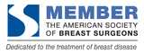 The logo for the american society of breast surgeons