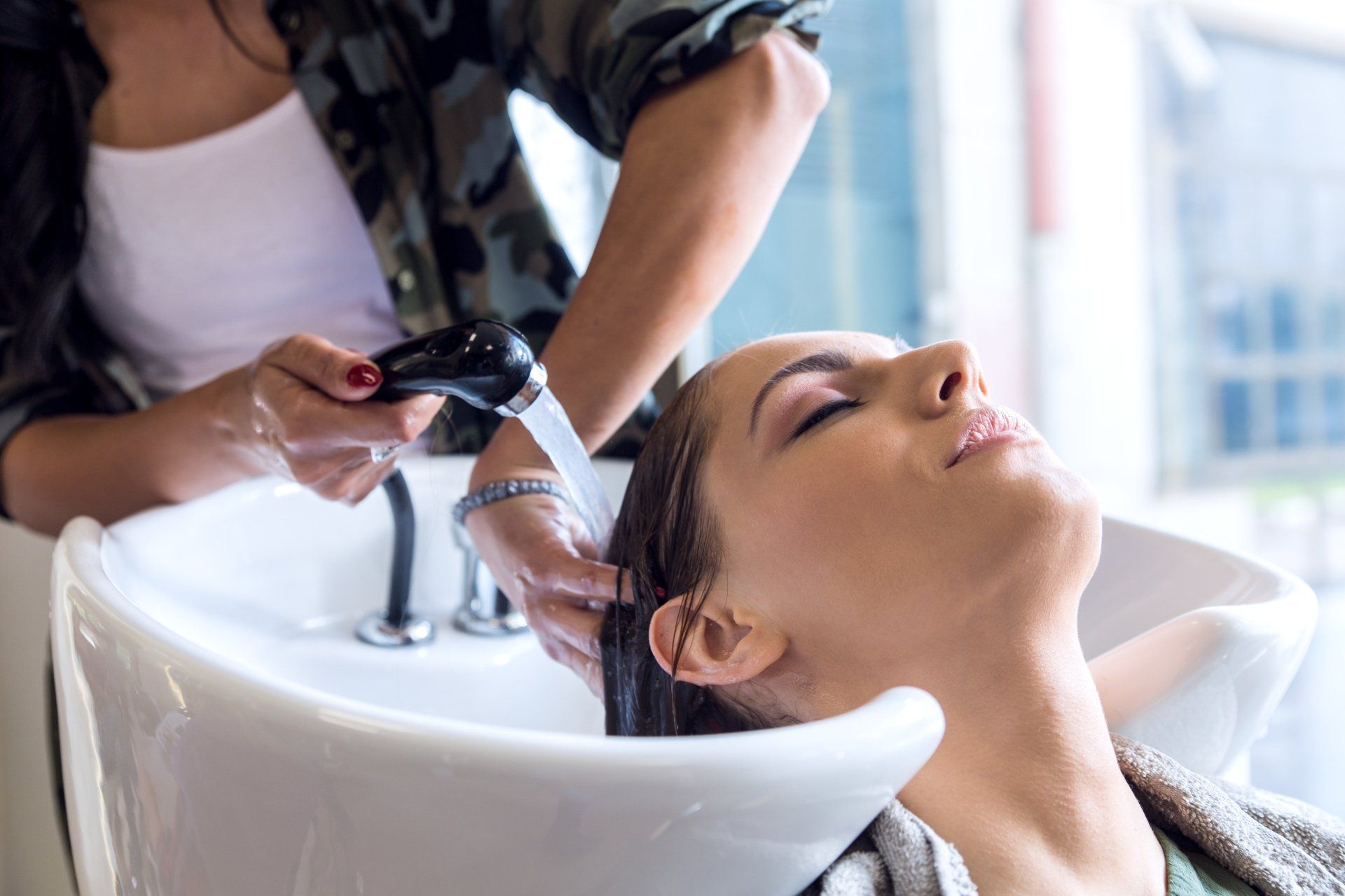 Woman Getting Her Hair Dyed