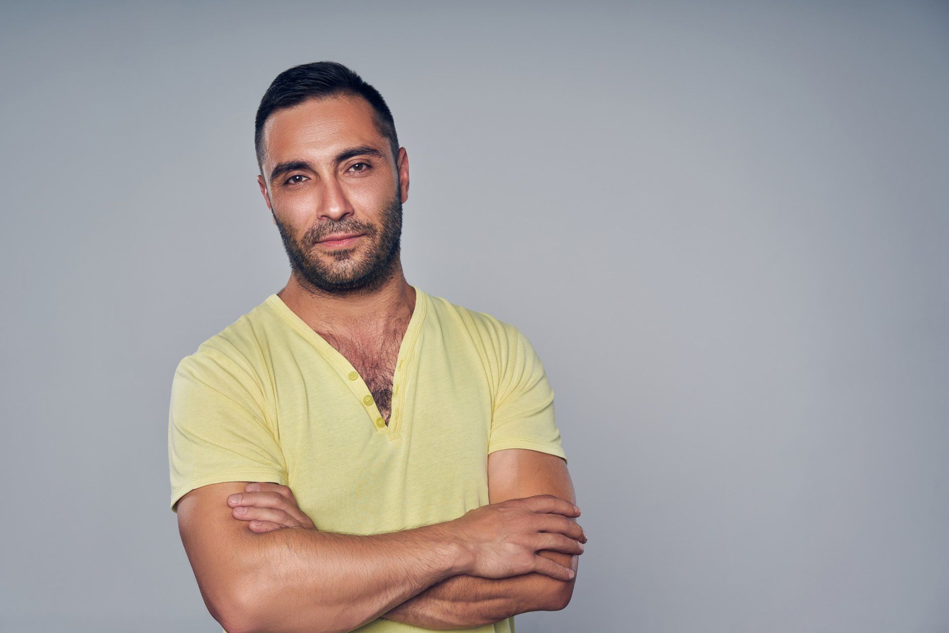 man with gynecomastia