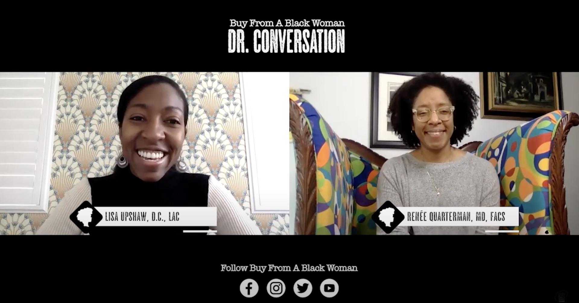 Two women are sitting in chairs on a video call.