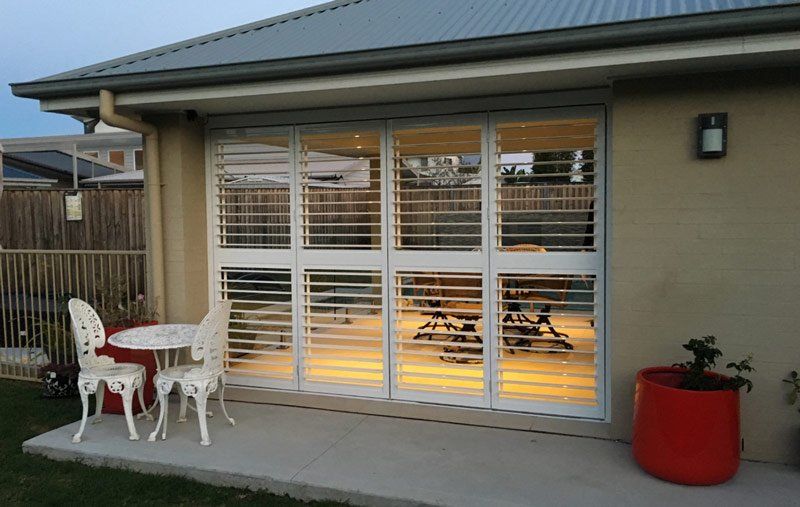 house with open blinds