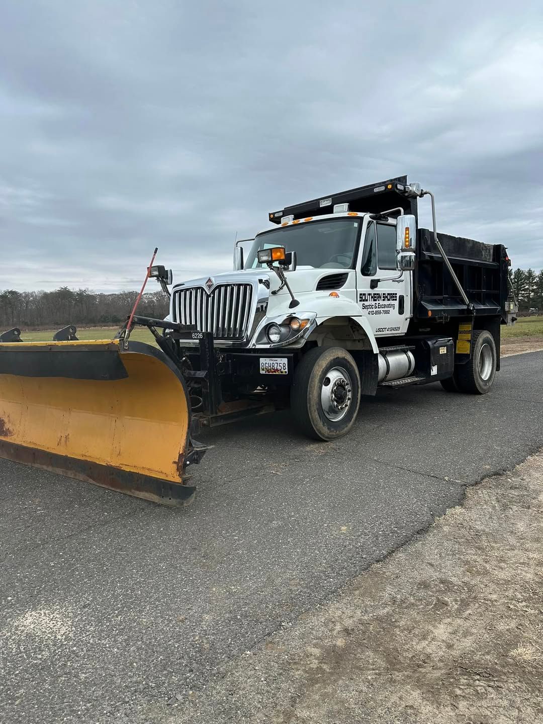 snow removal plow truck calvert county md