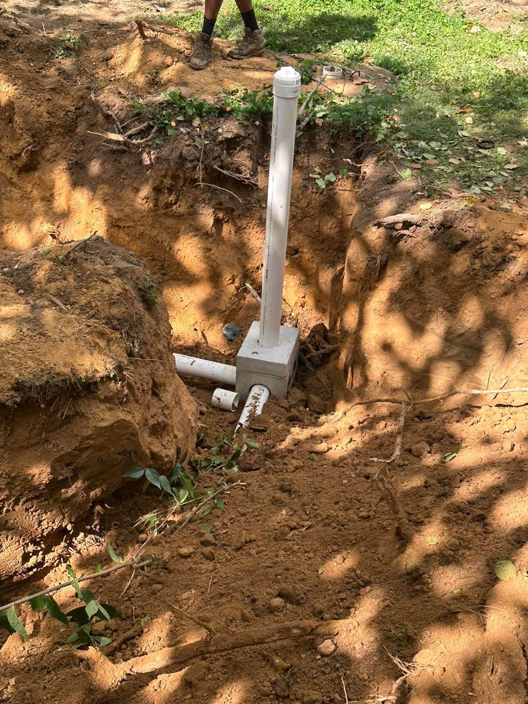 Drain field being replaced in Calvert County