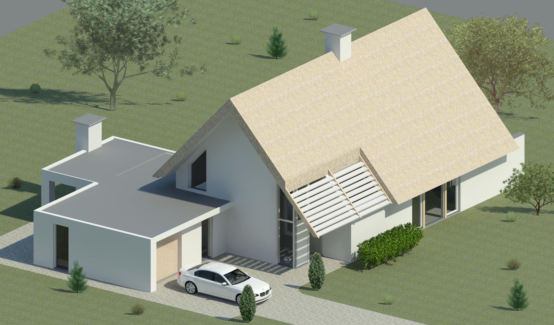 vrijstaande woning rieten kap