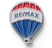 RE/MAX logo: a stylized hot air balloon in red, white, and blue with the company name.