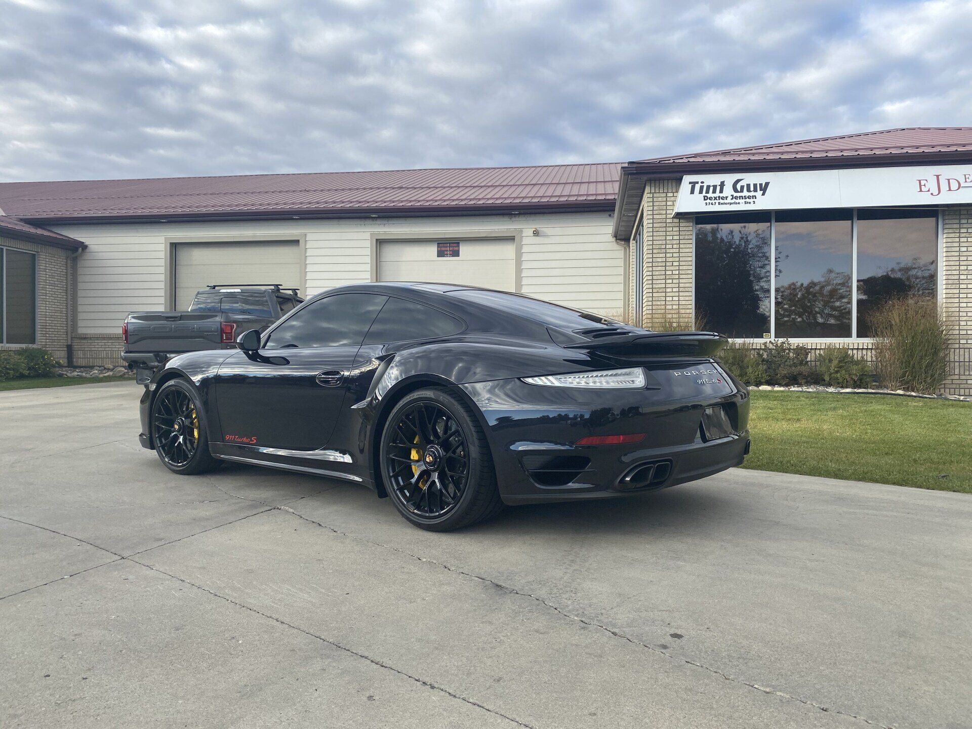 Black Tinted Sports Car Parked Outside | Billings, MT | Tint Guy