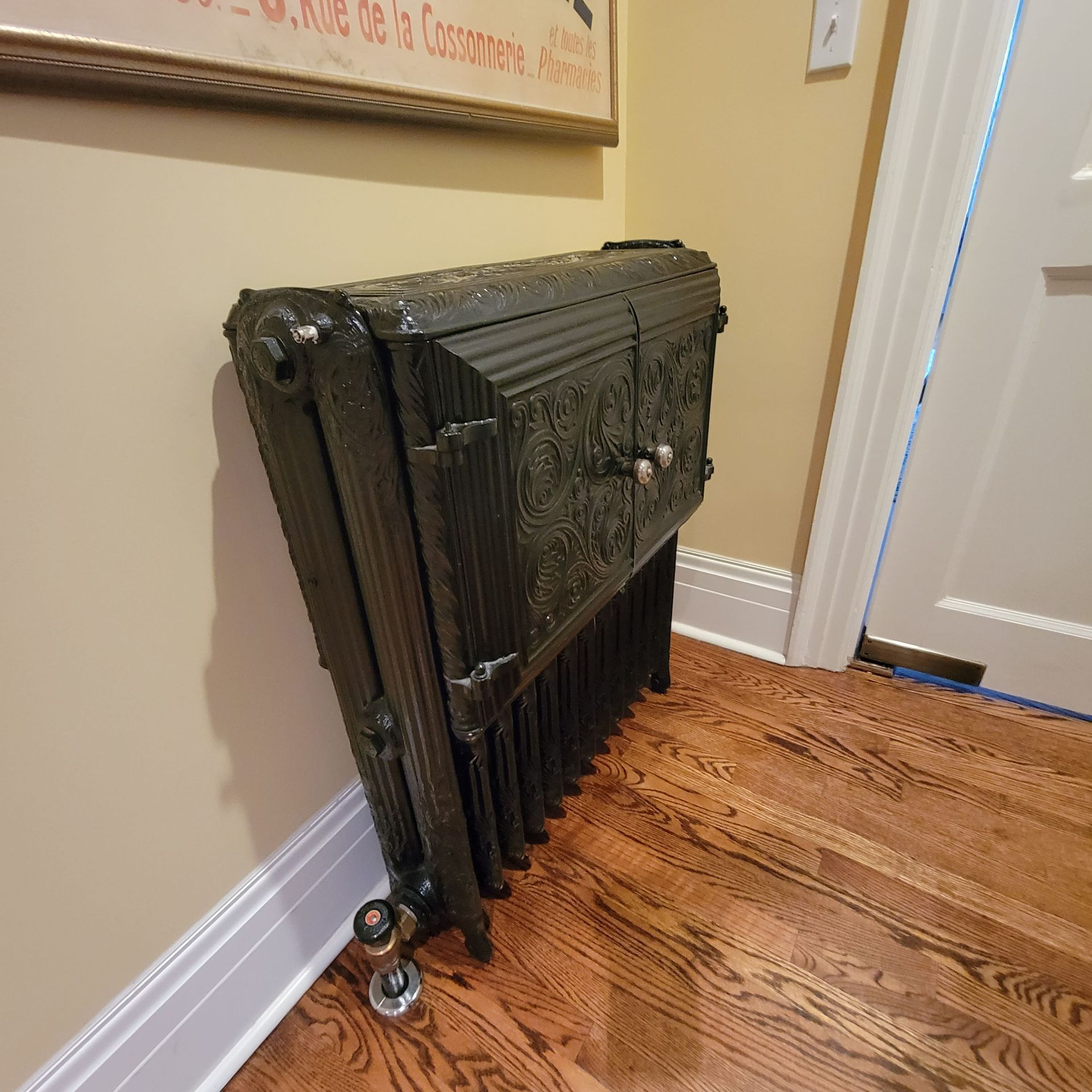 An antique radiator in a high end estate