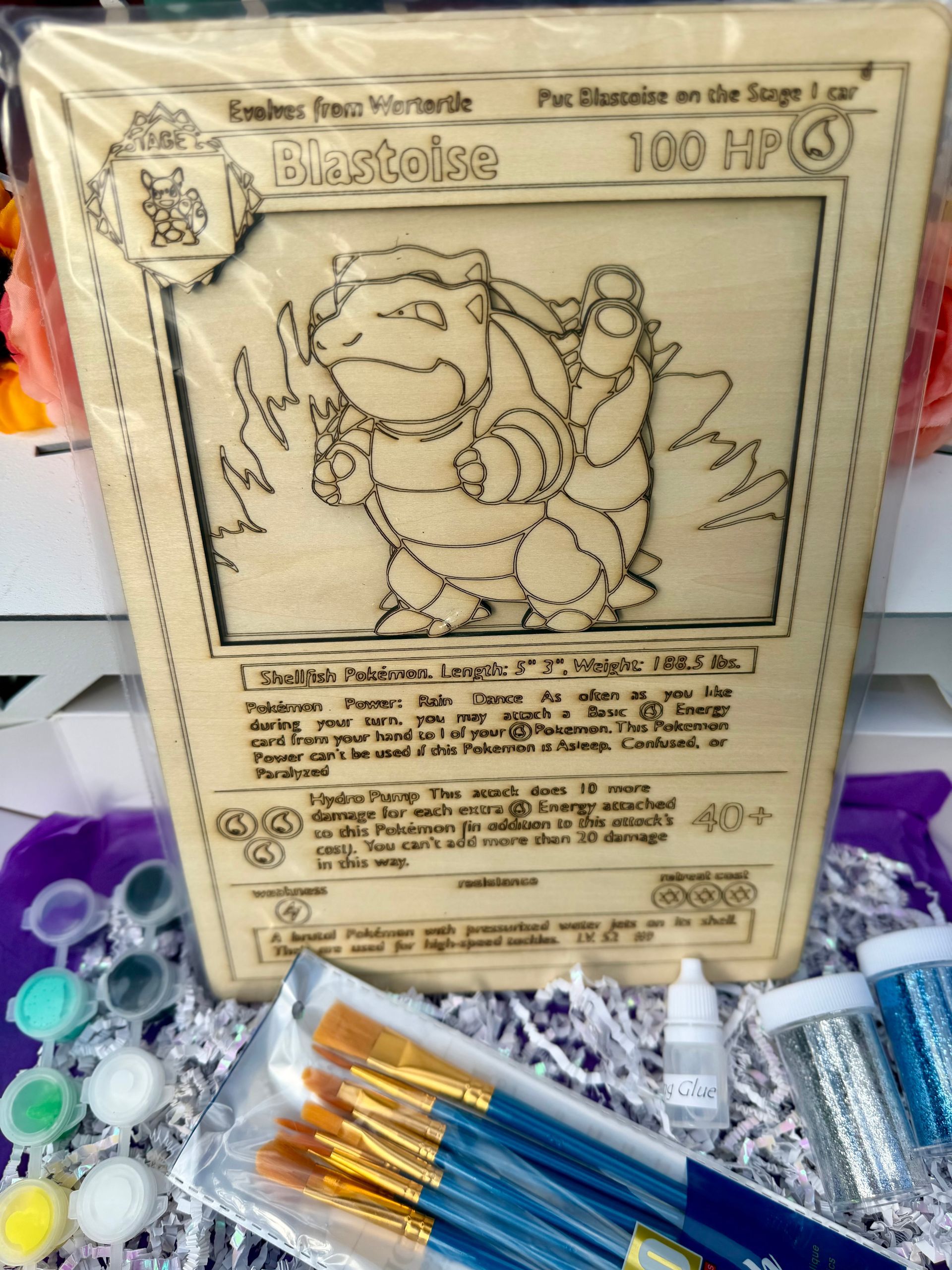 Blastoise Pokemon Card DIY Kit