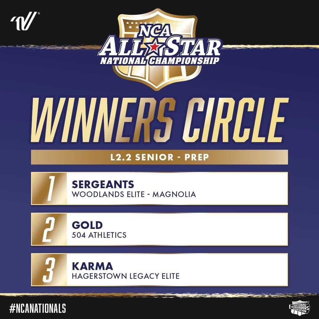 The winners circle for the ncaa all star national championship