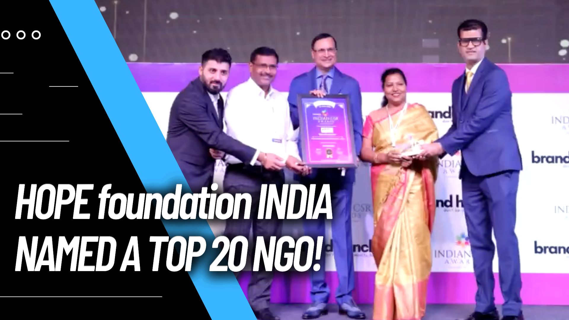 HOPE foundation India Recognized as a Top 20 NGO!