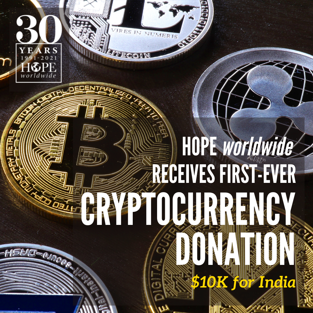 HOPE worldwide Receives Its First-Ever Cryptocurrency Donation