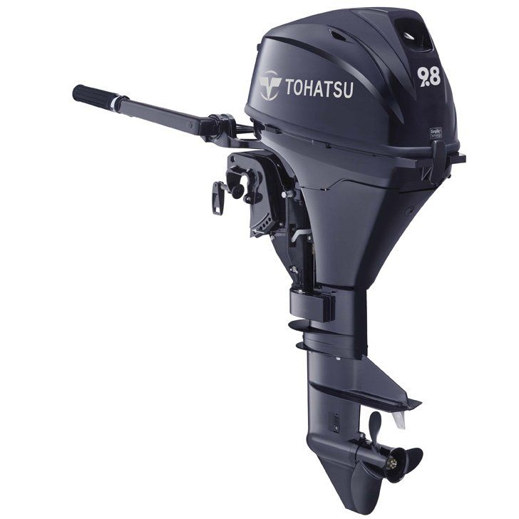 a tohatsu outboard motor on a white background