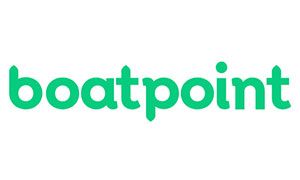 the boatpoint logo is green and white on a white background .