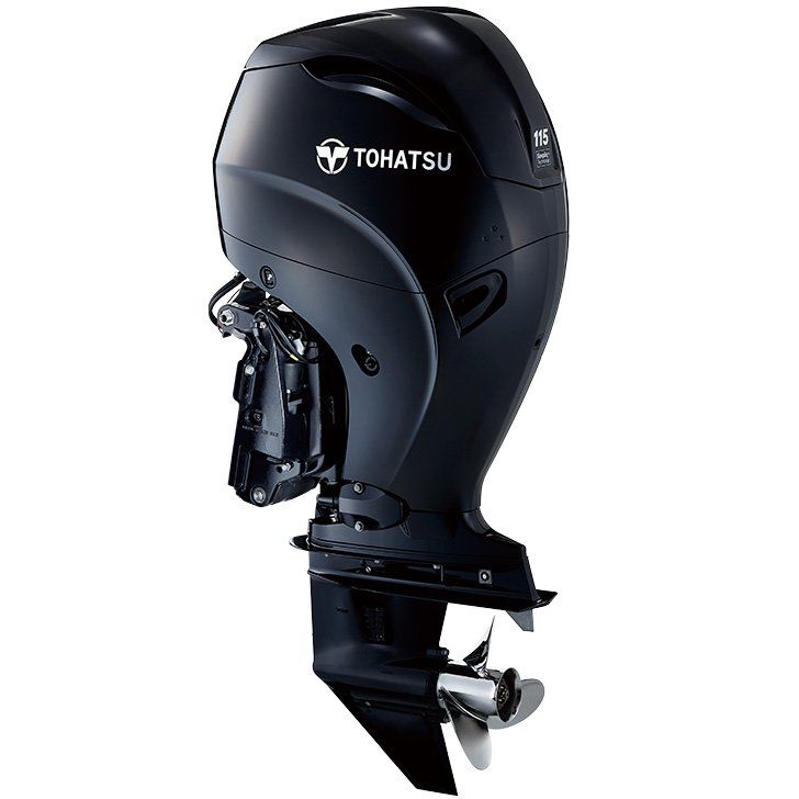 a tohatsu outboard motor is shown on a white background .