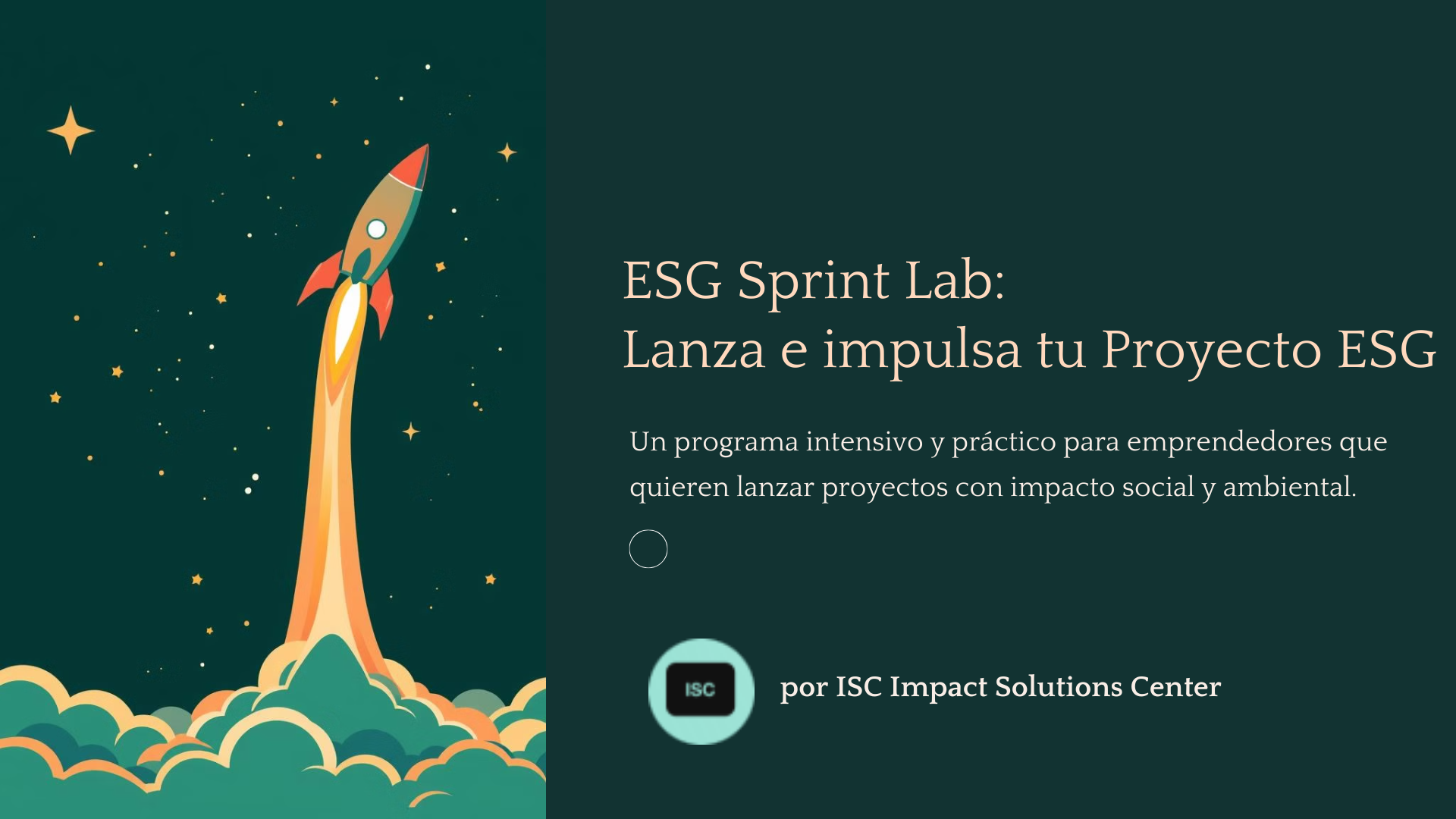 ESG Sprint Lab: Lanza e impulsa tu Proyecto ESG by ISC