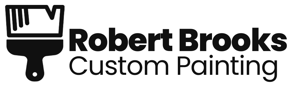 Logo for Robert Brooks Custom Painting, featuring a paint brush icon and company name.