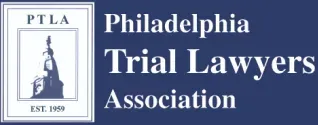The logo for the philadelphia trial lawyers association