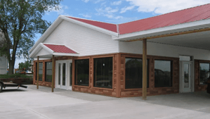Nice brick building with half white design — Cheyenne, WY — Frontier Siding Supply