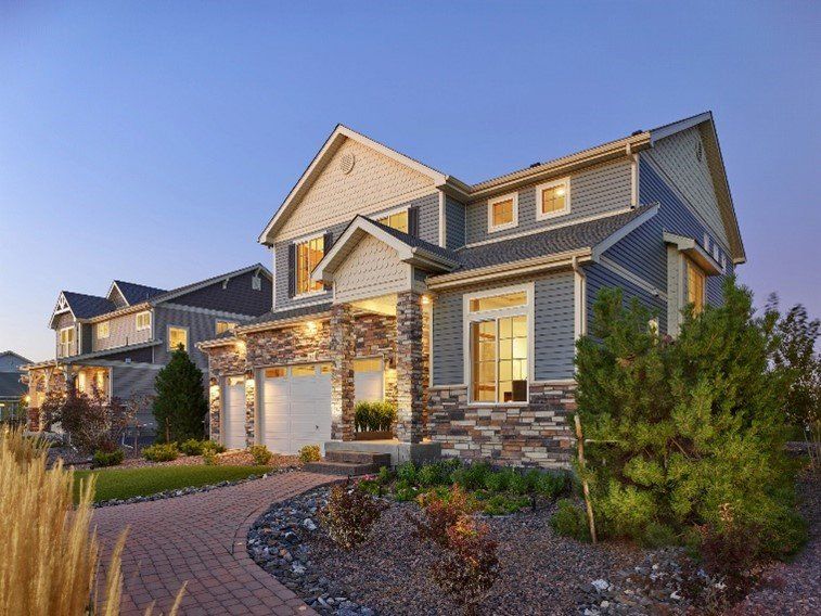 Fancy house with nice garden and stone walkway — Cheyenne, WY — Frontier Siding Supply