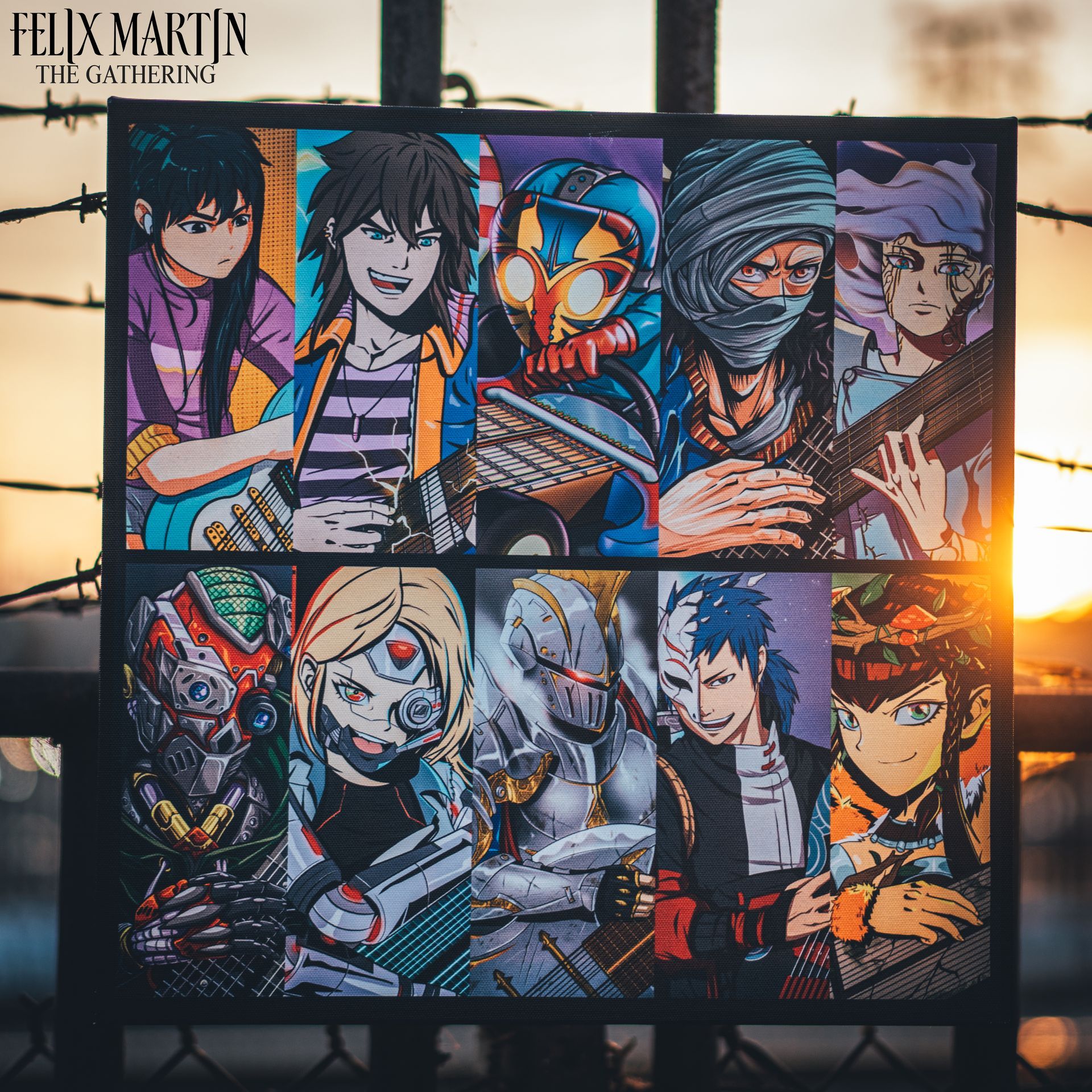 A poster with a bunch of anime characters on it