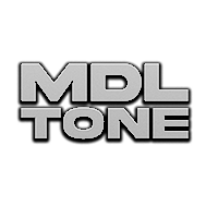 A logo for mdl tone on a white background