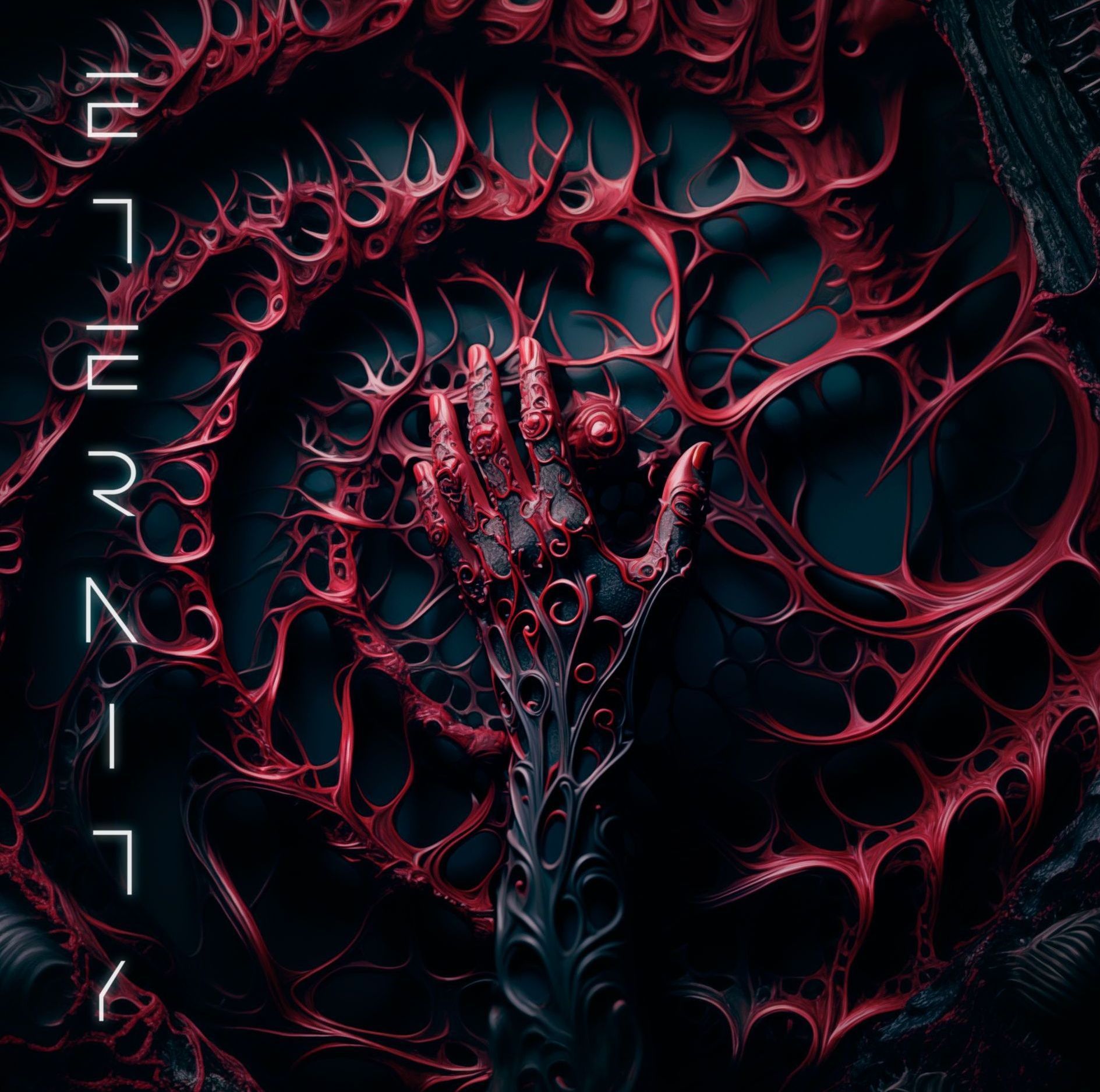 A close up of a person 's hand on a dark background.