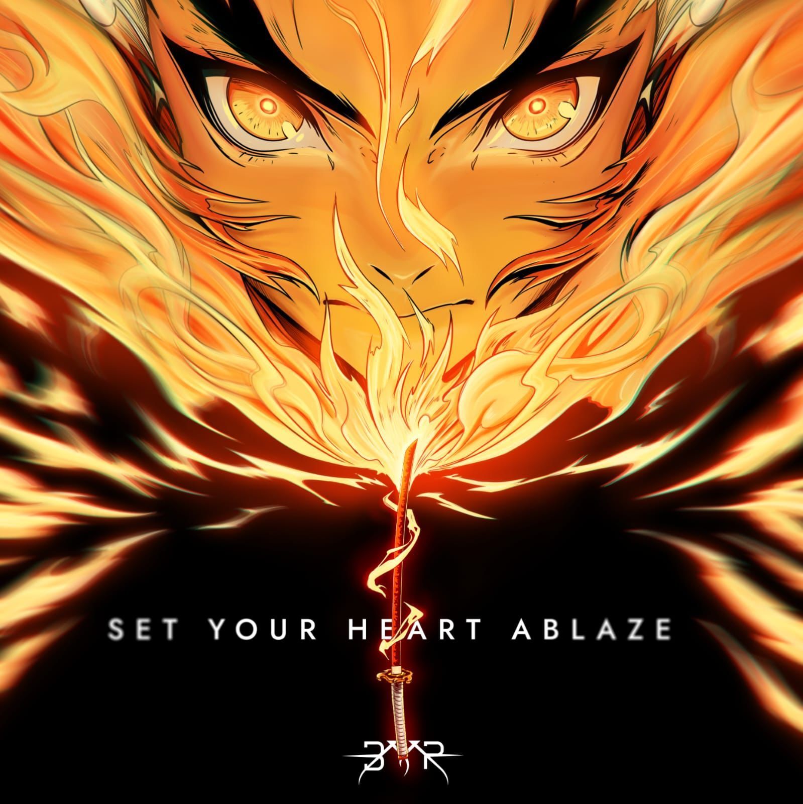 A poster for a movie called set your heart ablaze