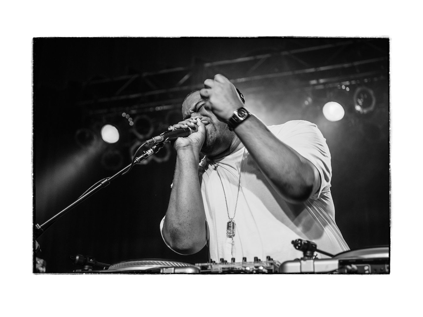 hip hop musician biz markie performs live at the Orange Peel music venue in Asheville, NC photographed by portrait photographer Sandlin Gaither