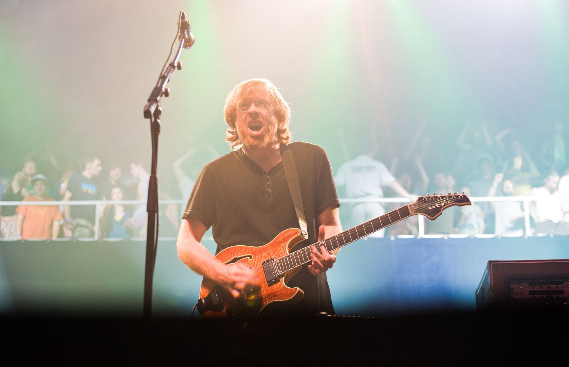 Trey Anastasio performs with Phish in Asheville, 2009