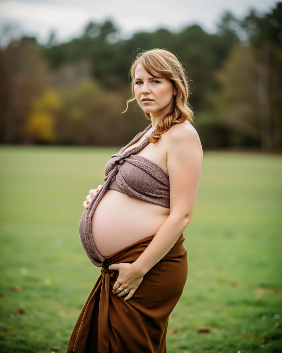  maternity photo portrait of a pregnant Asheville, North Carolina mother by western nc photographer studio, classic implied pose at 33 weeks pregnant