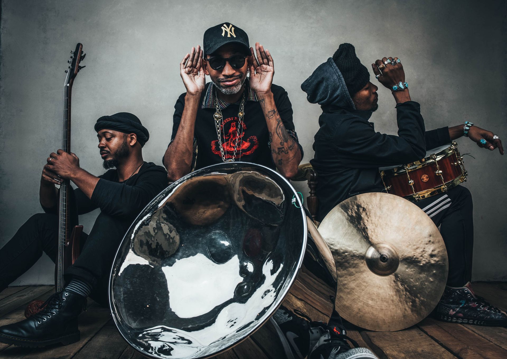 Jonathan Scales and band looking cool in band photo