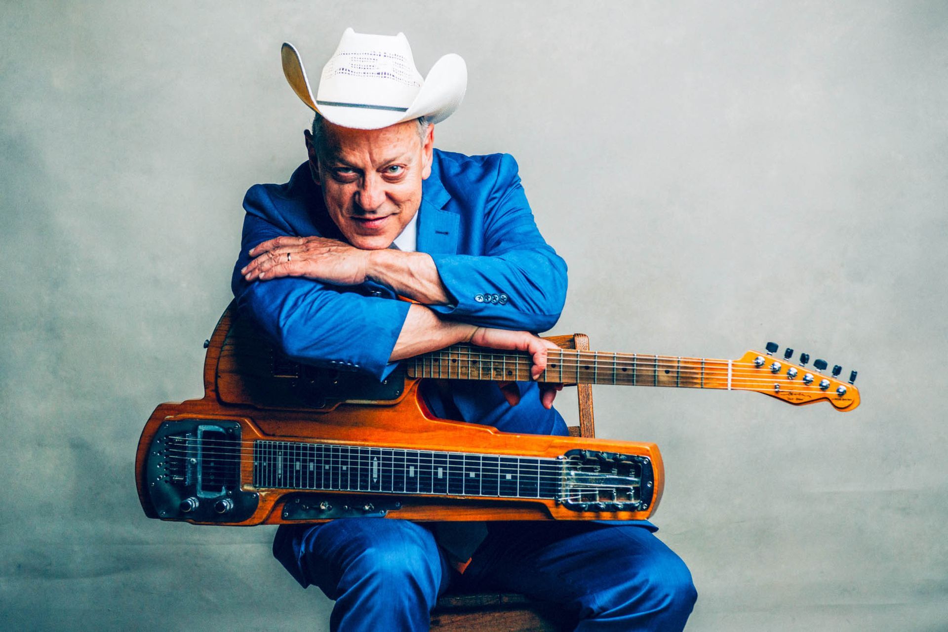 Junior Brown musician portrait in Asheville, NC