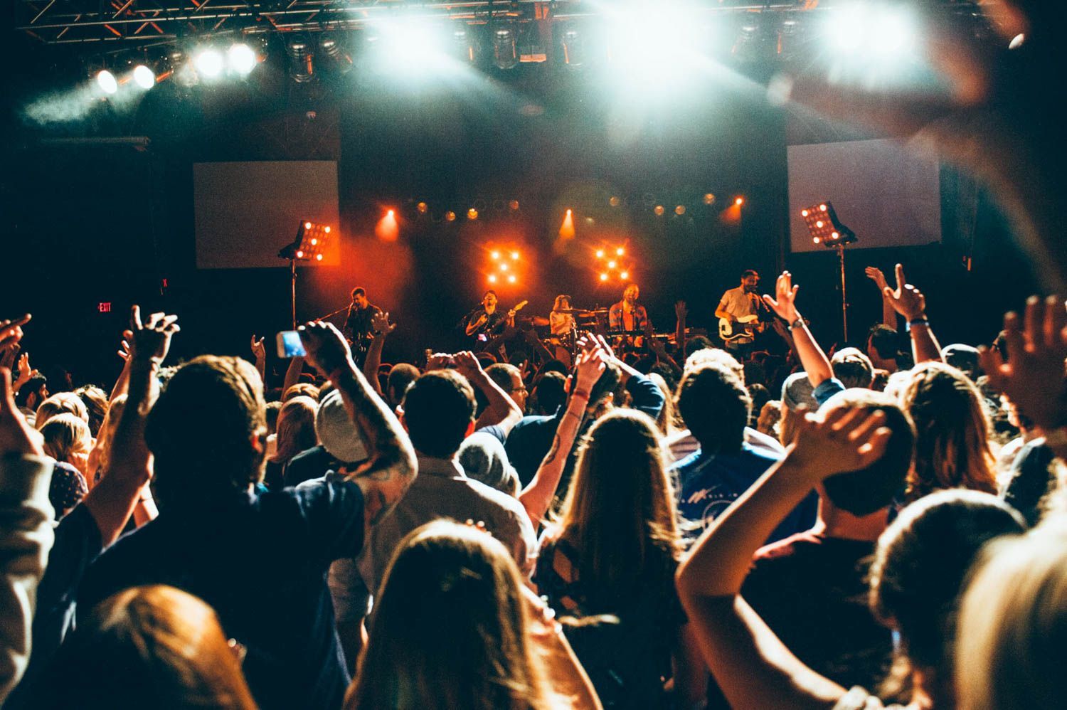 local natives musical group perform live in concert at the Orange Peel in Asheville, North Carolina