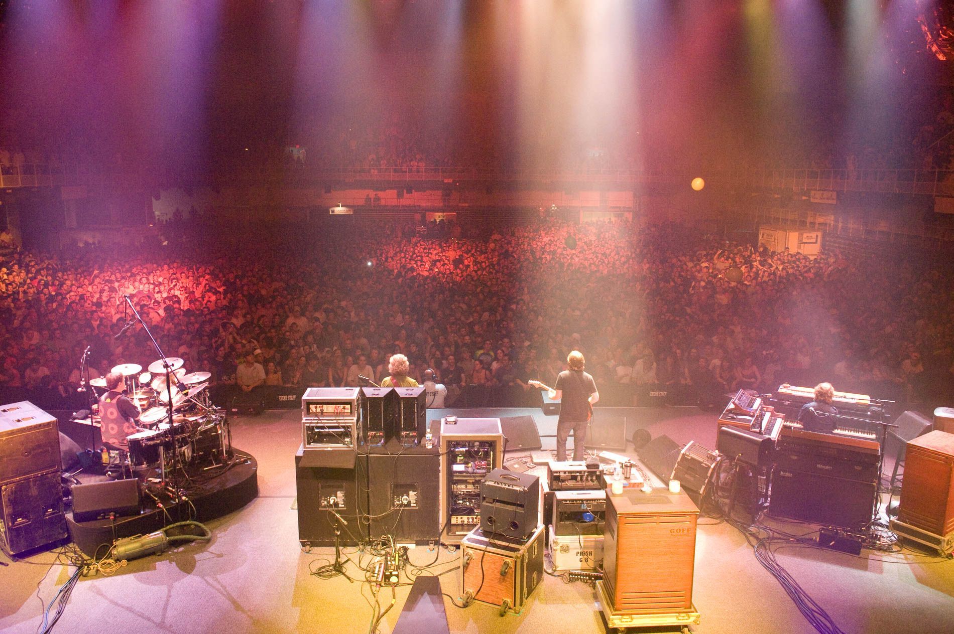 Phish from behind stage in Asheville, NC June 9 2009