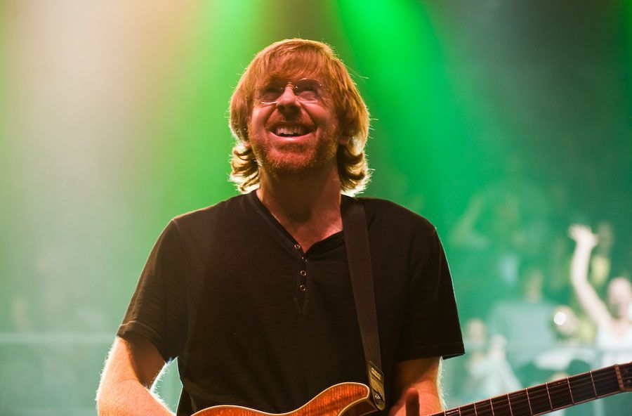 Trey Anastasio performs with Phish in Asheville, 2009