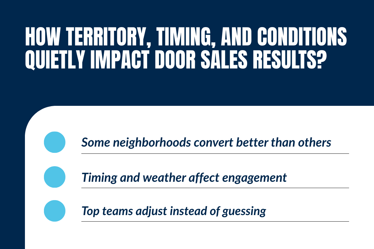 How Territory, Timing, and Conditions Quietly Impact Door Sales Results?