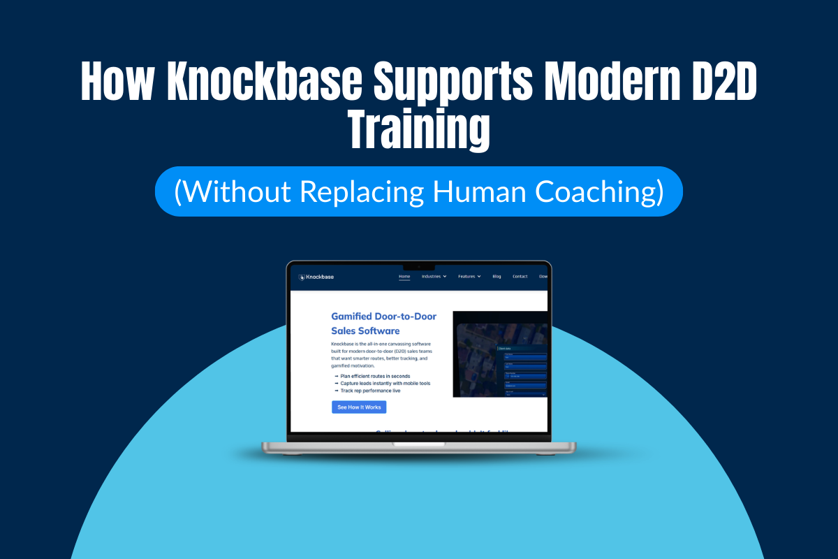 How Knockbase Supports Modern D2D Training (Without Replacing Human Coaching)?